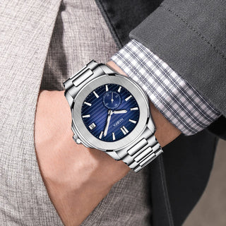 Haofa Automatic Mechanical Watch for Men Micro Rotor Movement Calendar Stainless Steel Case Waterproof Sapphire Wristwatch 2290N