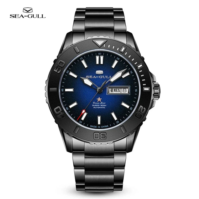 NEW Seagull Men's Watch Sapphire Crystal Luminous Mechanical Wristwatch 200M Diving Watches Man Clock relogio masculino 1047