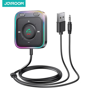 Joyroom Bluetooth 5.3 Car Adapter Enhanced Dual Mics ENC Noise Cancellation 3.5mm AUX Adapter Bluetooth Wireless Receiver Adapte