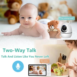 5.0 Inch Baby Monitor with Camera VOX Wireless Video Nanny 1080 HD Security Night Vision Temperature Remote Move 2 Way Audio