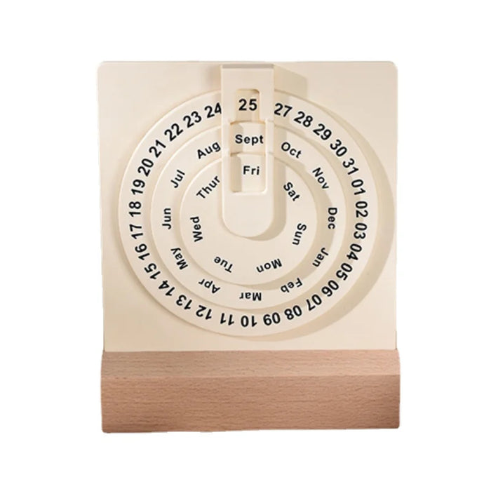 Rotating Table Perpetual Calendar Office Household Desktop Decoration High Appearance Creative Rotating Date Perpetual Calendar