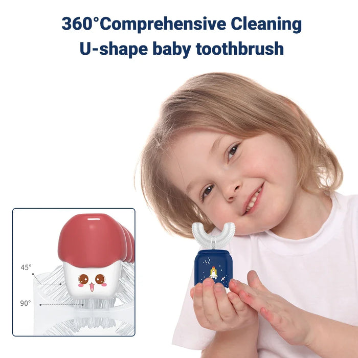 Wholesale Kids Toothbrush U-Shape Smart Sonic Electric Toothbrush Rechargeable Toothbrush For Children