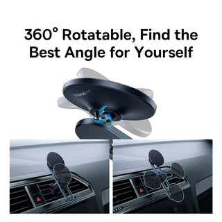 Baseus Magnetic Car Phone Holder 360 Degree Rotateble Foldable for Car Air Vent Mount for Apple iPhone 15 14 13 12 Pro