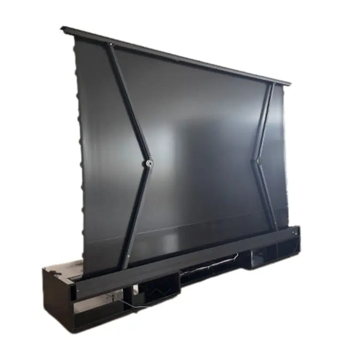 XYScreen Motorized UST Laser Projector Cabinet 120 Projector Screen Roll Up Automatic One Set