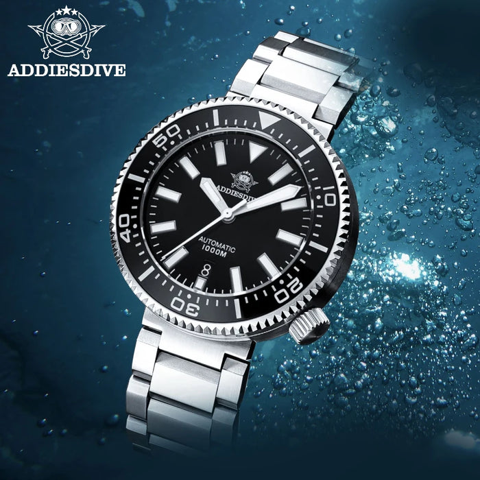 ADDIESDIVE Men's Luxury Watch 1000m diver's watch Waterproof luminous Sapphire Glass reloj hombre Automatic Mechanical Watches