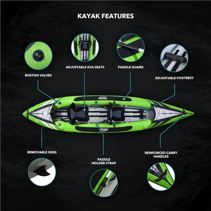 Driftsun Almanor inflatable kayak-inflatable touring kayak-inflatable 1 and 2 person kayaks for adults with Eva padded seats