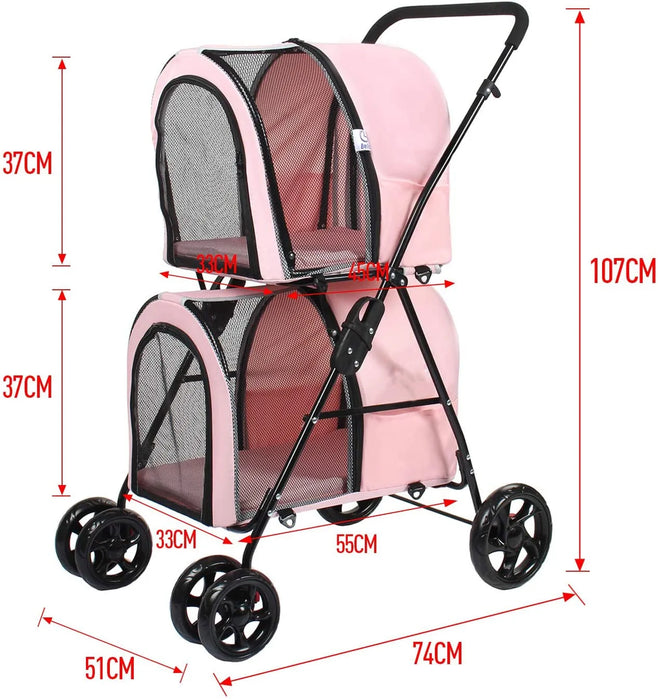 Factory Direct Sales Completely New 400D Oxford Cloth + Iron Frame Trolley Pet for Family