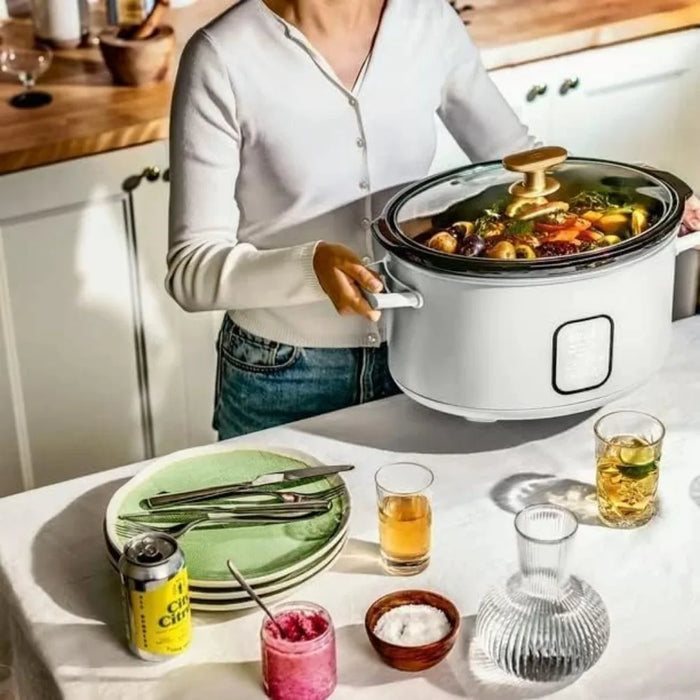 Touch screen slow stew pot QT programmable cookware, 11.22 "deep x 11.92" wide x 17.16 "high free shipping