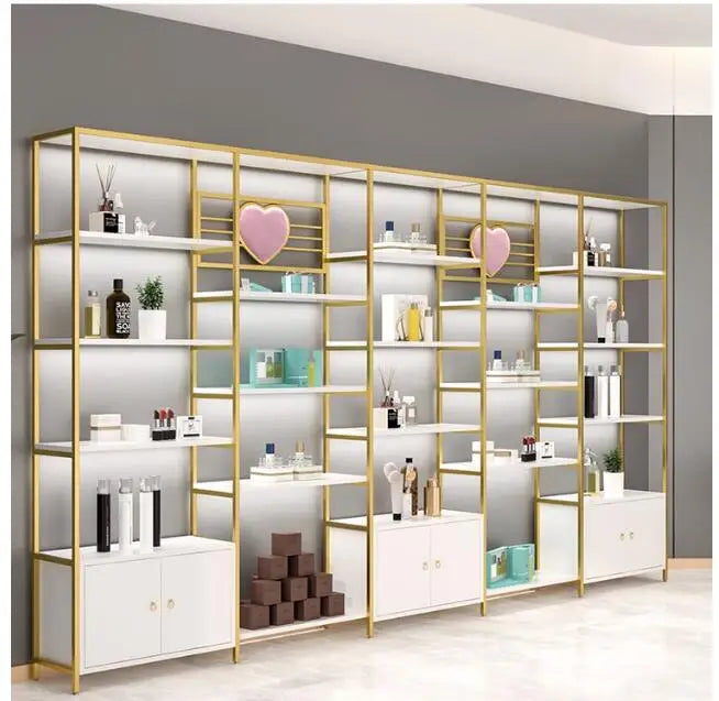 Display cabinet cosmetics store hair salon nail beauty makeup skin care display stand craftsman shelf