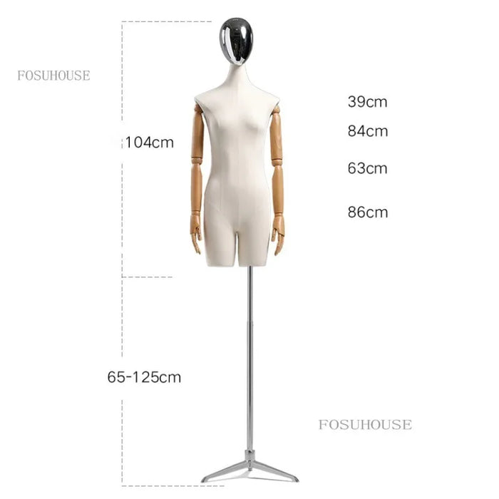 Mannequins Body for High-end Clothing Store Model Props Female Upper-body Window Display Stand with Head Dummy Mannequin Stand U