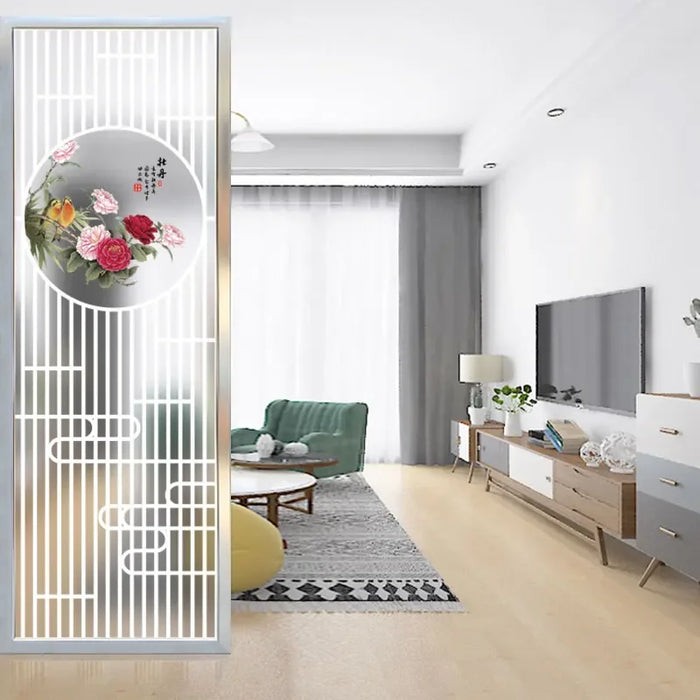 Art glass simple modern screen partition wall home improvement living room frosted transparent entrance