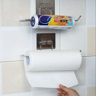 1/2pcs Kitchen Paper Holder Towel Hook Toilet Paper Holder Towel Rack Stand Storage Rack Shelf Tissue Holder Bathroom Organizer