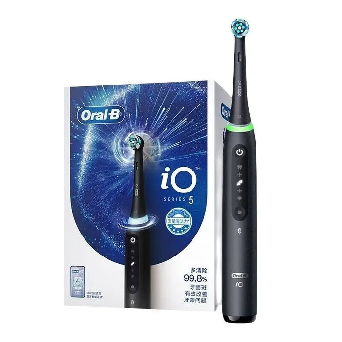 Oral-B iO 5 Electric Toothbrush Rechargeable 3D Teeth Whitening Smart 5 Modes Ultimate Clean Replacement Brush Head Travel Case