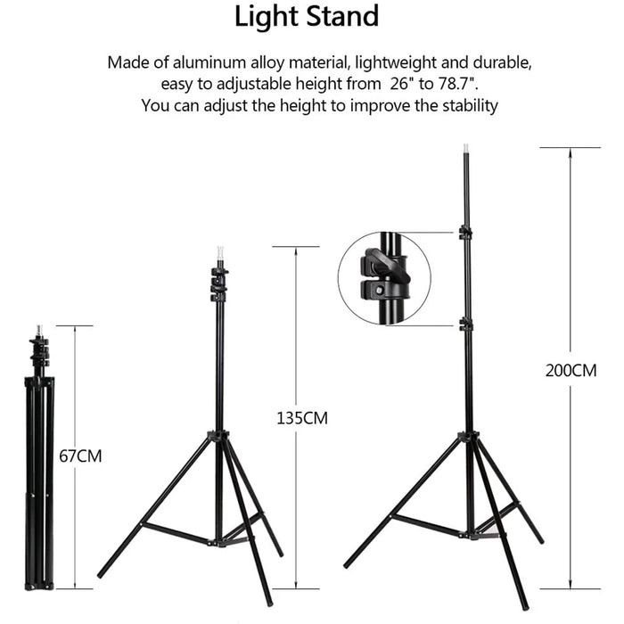 JUNNX Box Photography Photo Studio Light 50*70CM Softbox Photography Lighting Studio Photo Light Box LED Kit for Photo Studio