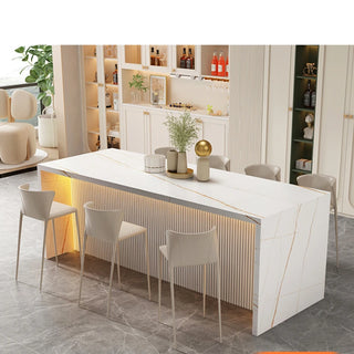 Rock Plate, Island, Table, Integrated Bar, Luxury Living Room, Open Kitchen, Western Kitchen, Inverted Assembly