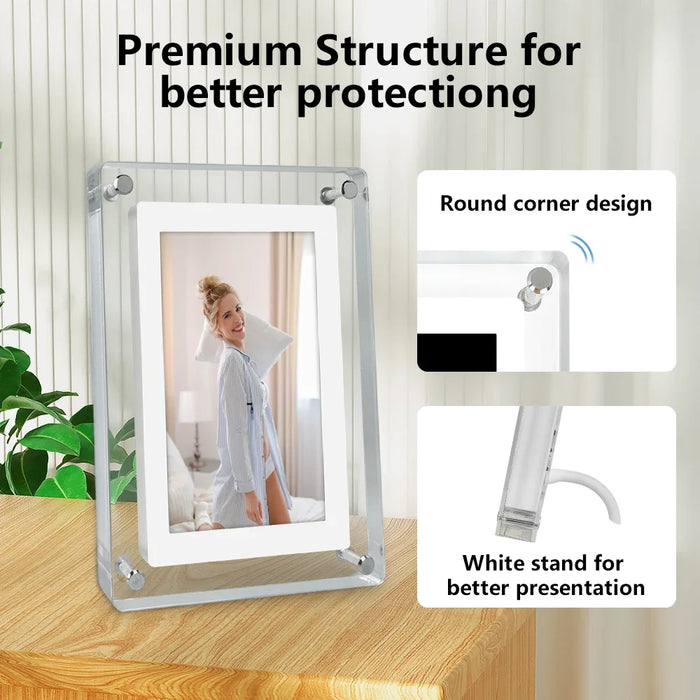 1080P Electronic Photo Frame Desktop Electronic Album IPS Photo/Video/Music/Calendar Backside Stand For Christmas