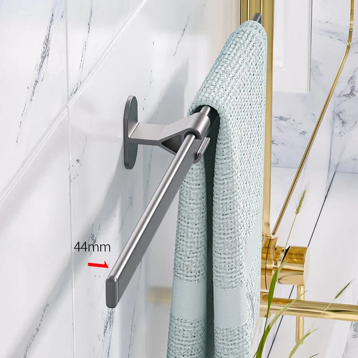 Creative Gun Gray Towel Rack Household Bathroom Perforation-free Single Pole Minimalist Bathroom Wall Rod Towel Storage Tool New