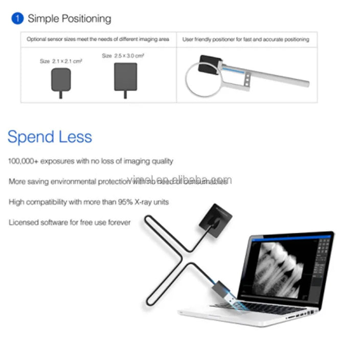 RVG Eco I/II X-rays Sensor With Holder Faster/Recycle/Durable USB X Ray Sensor Intra Oral Camera Digital RVG Image Sensor