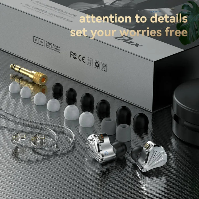 TRN BAX BA+1DD+2EST Metal HIFI Good Quality Earphone with 2 years warranty