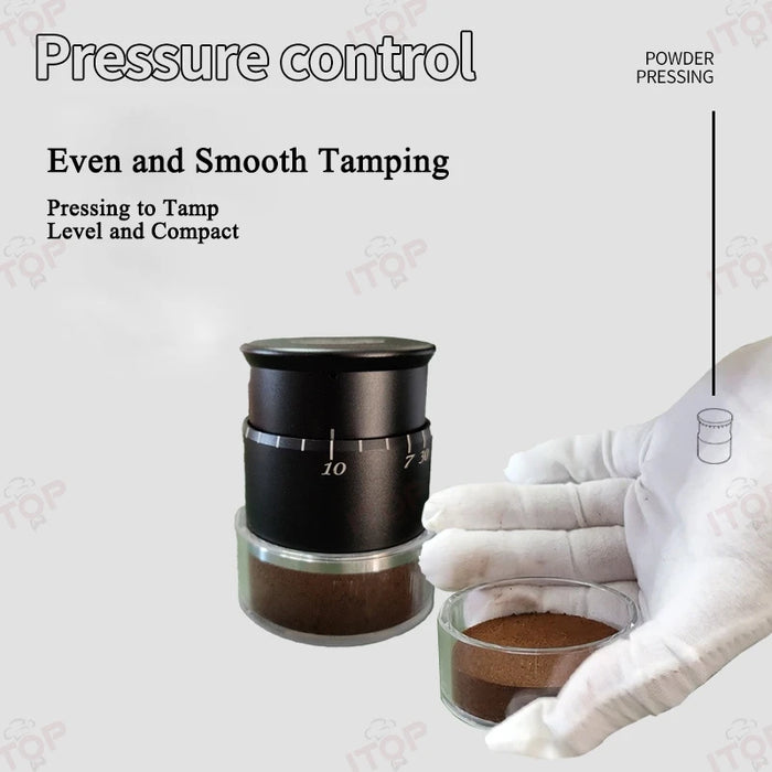 ITOP PTM-S Manual Coffee Tamper Pneumatic Adjustable Pressure Tamper 7-30kg Flat Press Tamper 58.5/58.35mm Use for 58MM Handle