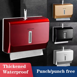Kitchen Tissue Dispenser Luxury Paper Towel Dispenser High Quality ABS Tissue Box Wall Mounted Punch Free for Toilet