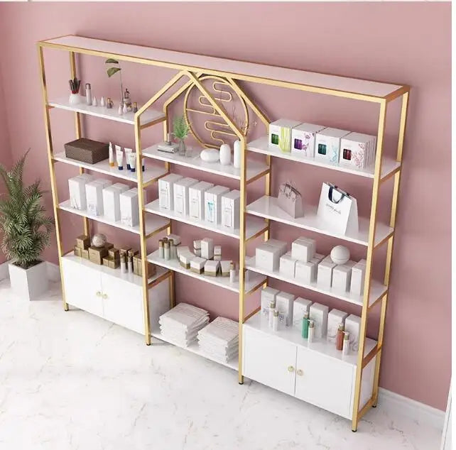 Cosmetics display cabinet beauty salon product cabinet Nail salon shelves