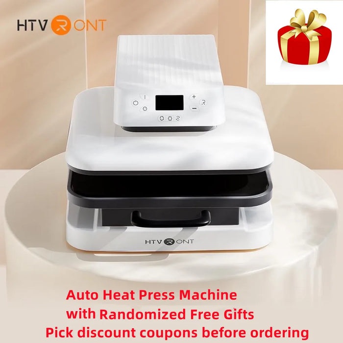 HTVRONT 15x15in 1500w Auto Heat Press Machine Automatic Pressure DIY Iron On HTV Vinyl Sublimation for T-shirt Bag Fabric Cricut