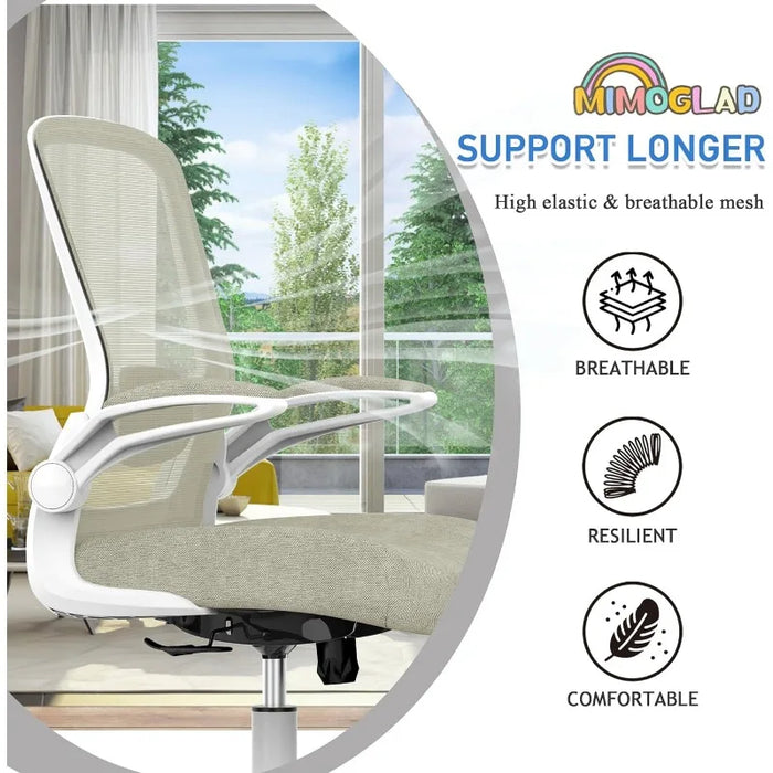 Mimoglad Home Office Chair, High Back Desk Chair, Ergonomic Mesh Computer Chair with Adjustable Lumbar Support