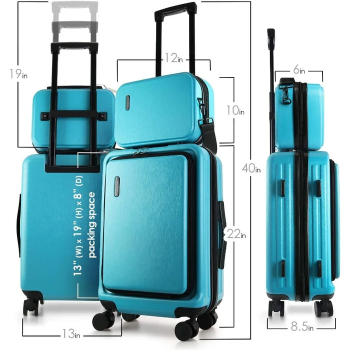 22 Inch Carry On Luggage 22x14x9 Airline Approved, Carry On Suitcase with Wheels, Hard-shell Carry-on Luggage