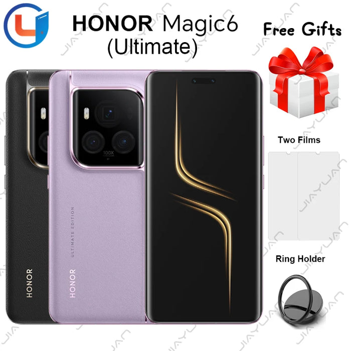 Original Honor Magic 6 Ultimate 5G GMS Phone 6.8" 120Hz Screen Snapdragon 8 Gen 3 Camera 180MP Battery 5600mAh NFC Smartphone