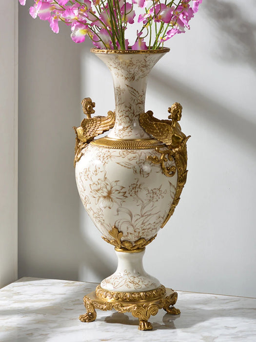 Neoclassical ceramics with large copper vases, handicrafts, home decoration, luxury ornaments