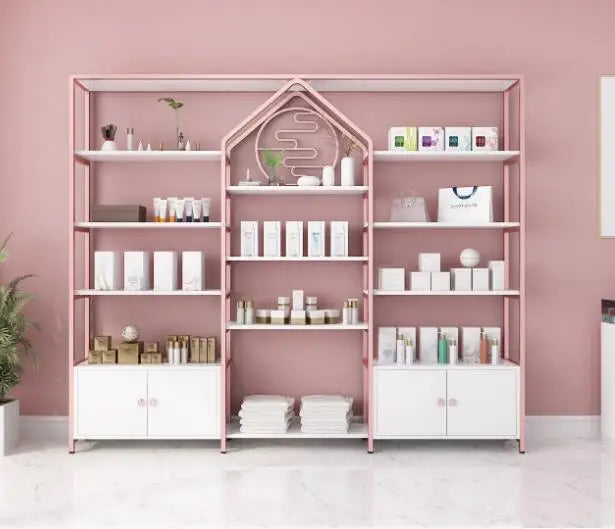 Cosmetics display cabinet beauty salon product cabinet Nail salon shelves