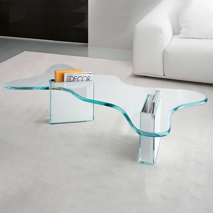 Minimalist Tempered Glass Coffee Table Nordic Light Luxury Creative Small Apartment Home Living Room Tea Table