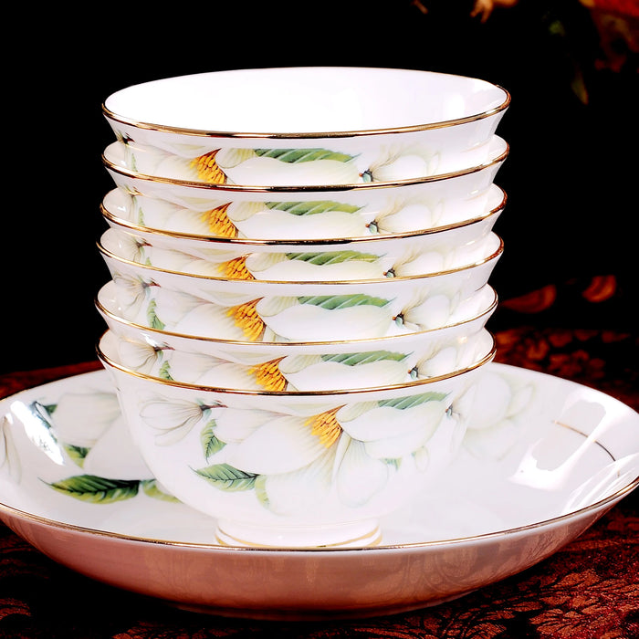 Jingdezhen Ceramic Dinnerware Set Kitchen Tableware Dinner Dish Ceramic Plates and Dishes Bowls 56pcs combination dishes set