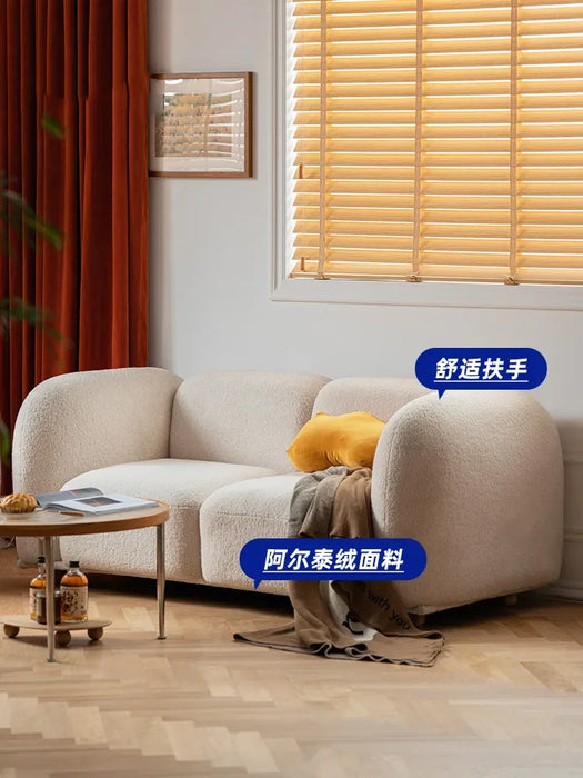 Single double tofu cream fabric sofa chair modern network celebrity custom Nordic quiet wind simple luxury living room wholesale