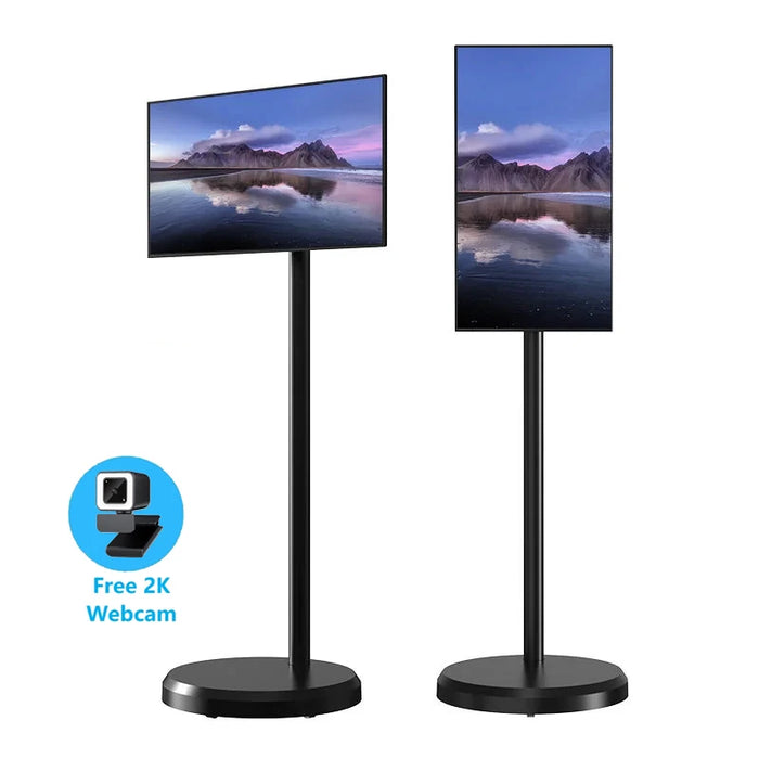 22 Inch Floor Stand Smart TV Android Touch Screen Vertical & Landscape Eye Care IPS Display Large Battery Smart Thin Edge Tablet