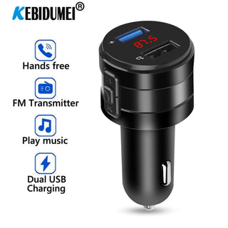 FM Transmitter Bluetooth 4.2 Car MP3 Player 3.1A Dual USB Ports Car Charger Handsfree Modulator Kit Cigarette Lighter Adapter