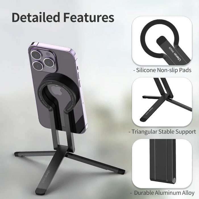 Ulanzi MA29 MagSafe Magnetic Phone Stand Foldable Phone Holder Stand for iPhone 15 14 13 12 Mini Pro Pro Max