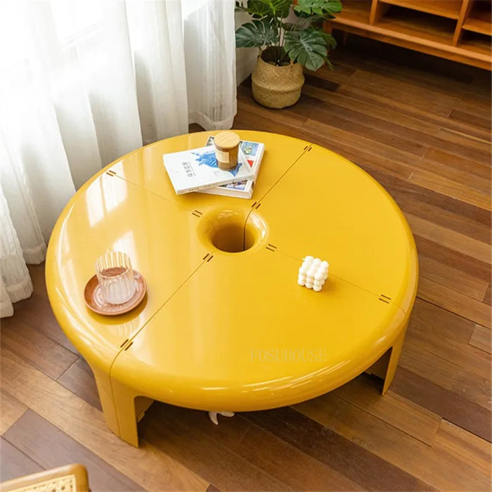 1/4 Small Coffee Tables Creative Splicing Tables Living Room Coffee Table Modern Minimalist Plastic Combination Round Tea Table