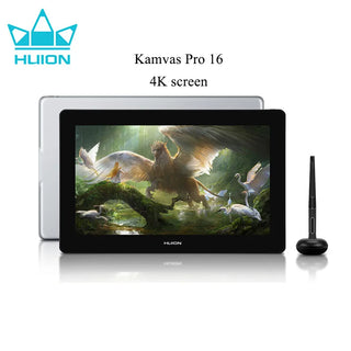 Kamvas Pro 16 4K Huion Graphics Tablet Monitor 15.6 Inch Screen Anti-glare Glass Digital Drawing Tablet 120% sRGB Pen Display