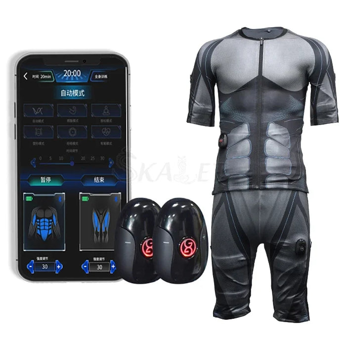 Wireless Electro Muscle Stimulation Muscle Building Slimming Workout Suit for Home Gym