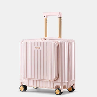 Luggage women's advanced zipper boarding case Male pull rod universal wheel 17 inch durable boarding suitcase