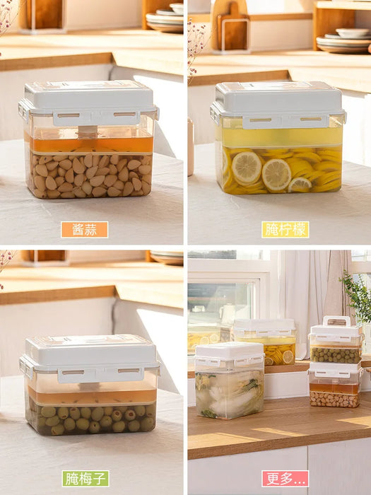 5L Pickle Jar Leakproof Pickle Fermentation Container For Gherkin Sauerkraut Olive And Kimchi Storage Container And Fermentation