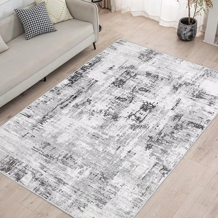 Rug, Washable Abstract Area ,Contemporary Style for Living Room, Bedroom, Kitchen - Machine Washable Rug for Living Room, Carpet