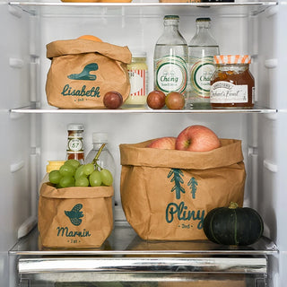 Washable Kraft Paper Bag Refrigerator Fruit Bread Food Waterproof Storage Bag Large Flowerpot Cover Kitchen Organizer