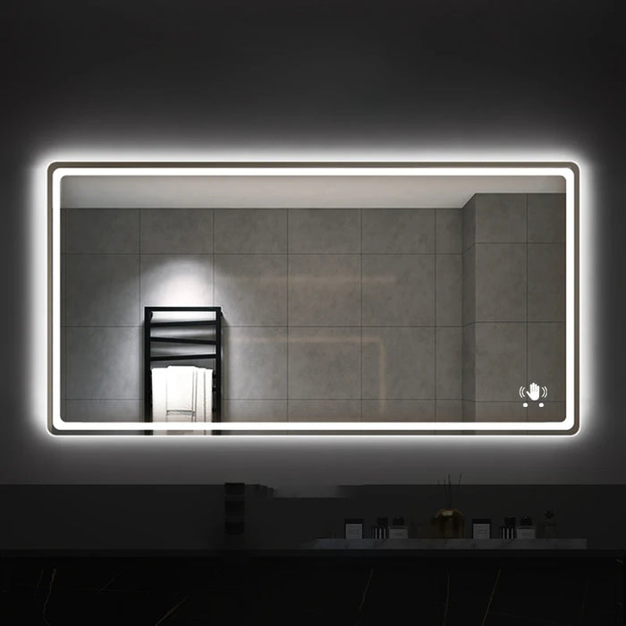 Led Mirror Makeup Bathroom Mirror Large Bath Frameless Cosmetic Bathroom Mirror Full Length Specchio Doccia Home Improvement L