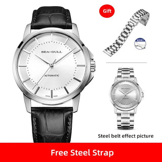 Seagull Men's Automatic Mechanical Watch Simple Business Men's Belt Waterproof Sapphire Watch relogio masculino 819.12.6066