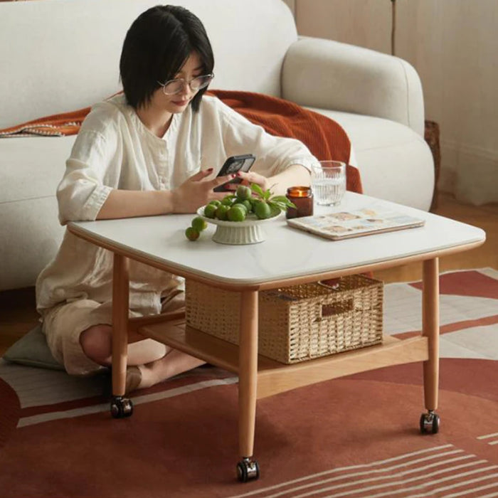 Mobile Tea Coffee Tables Living Room Center Salon Balcony Square Makeup Side Table Books Bedside Couchtische Nordic Furniture