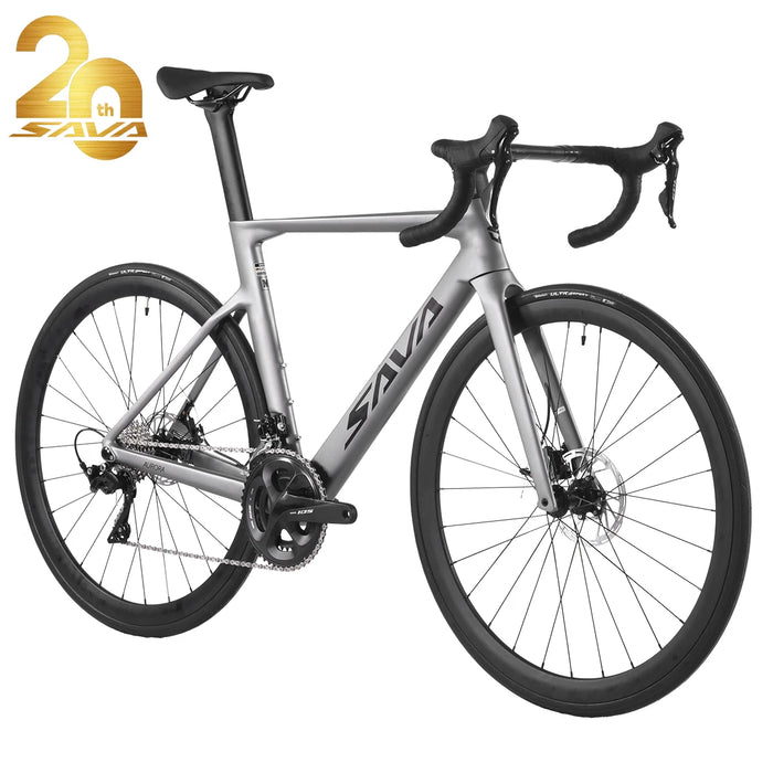 SAVA A7 Carbon Bike Road Bike for Adult Carbon Fibre Frame with SHIMANO 105 22 Speeds and Mechanical Disc Brake