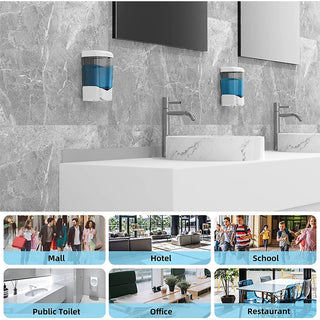 interhasa! 800ml Manual Soap Dispenser Wall Mount Liquid Hand Sterilizer Shampoo Shower Gel Punch Free For Bathroom Kitchen